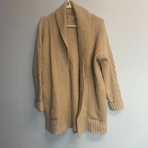 Madewell Long cardigan Tan sweater SZ small Preowned (***SEE NOTES***)